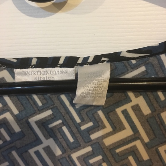 Worthington stretch mock wrap top - Picture 3 of 3